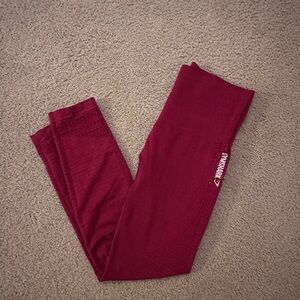 Gymshark Red Cropped Seamless Leggings